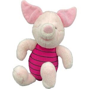 Disney Piglet Plush Stuffed Animal 12" Pink & Black Striped Winnie The Pooh Char